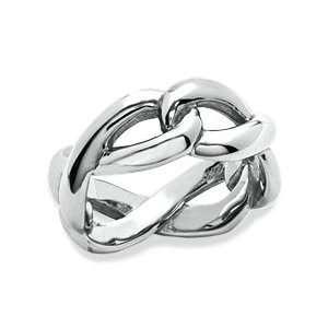   Braid Ring in Stainless Steel   Size 10.5 PLATINUM MNS RGS Jewelry