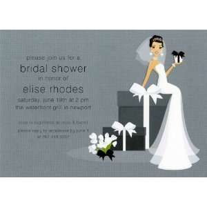  Bride On Gift (B&W) Invitations