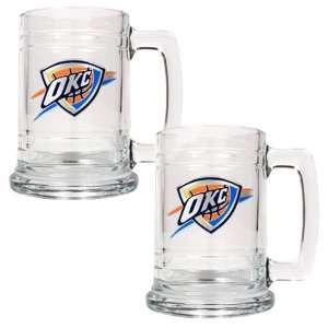  Oklahoma City Thunder Set of 2 Beer Mugs Sports 