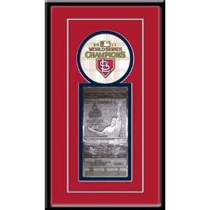 2011 World Series Commemorative Hand Forged Metal Ticket Framed   St 