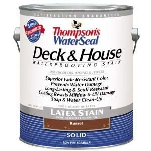  Thompsons 1G Solid Russet Latex Deck and House Stain 100 