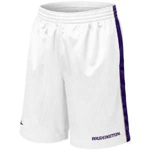   Washington Huskies White Layup Basketball Shorts