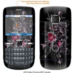  Protective Decal Skin STICKER for AT&T Nokia C3 case cover 