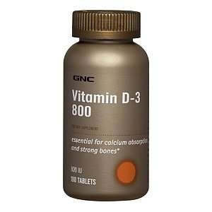  GNC Vitamin D 3 800, Tablets, 180 ea Health & Personal 