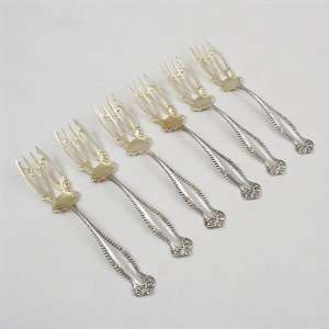   by Towle, Sterling Salad Forks, Set of 6, Gilt Tines