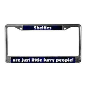  Furry People Sheltie Funny License Plate Frame by 