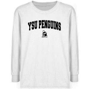  NCAA Youngstown State Penguins Youth White Logo Arch T 