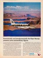1968 Piper Turbo Navajo Airplane Photo Economic Ad  
