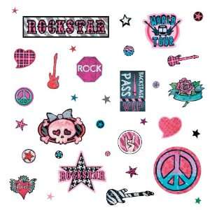   Girls Rock n Roll Peel and Stick Wall Decals