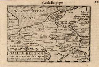 Antique Map FLANDERS BELGIUM Bertius Hondius 1616  
