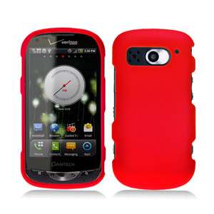 Pantech Breakout Rubberized Red Hard Cover Phone Case  