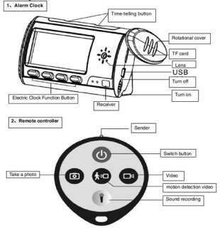 Multi Function Mini Clock Spy DVR Camera A/V Recorder SED DVR 507A 