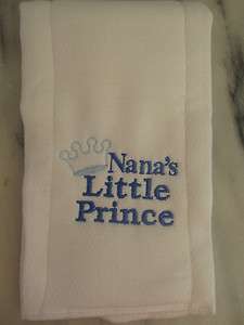 Baby Burp Cloth Embroidered Nanas Little Prince  