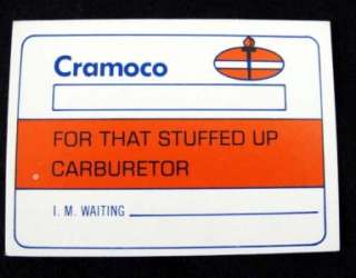 Cramoco Amoco Gasoline Fake Credit Card Trading Card FUNNY HUMOROUS 
