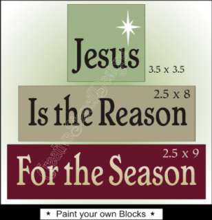 STENCIL Jesus is Reason Season Christmas Nativity Signs  
