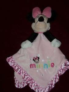 Disney Pink Minnie Mouse Security Blanket Lovey  