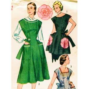  Simplicity 3717 House Dress Hostess and Apron Transfer 