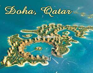 Qatar   DOHA   Travel Souvenir Fridge Magnet  