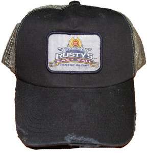 Rusty Wallace Miller Lite Trucker Cap Last Call Ripped Style NASCAR 