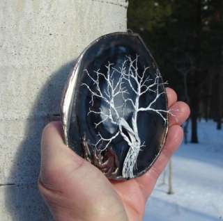 Wire Tree Of Life SPiRit sculpture natural Geode Agate slice Quartz 