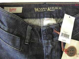 BANANA Republic Classic Fit Wide Leg Blue Jeans NEW  