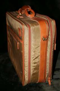 VINTAGE HARTMANN Luggage Leather and Nylon Carry On Bag/Briefcase EUC 
