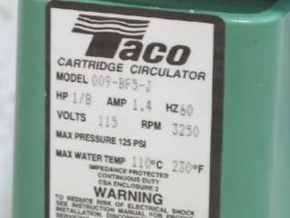 TACO 009 BF5 J CARTRIDGE CIRCULATOR,WATER CIRCULATING PUMP NEW  