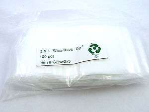 100 Clear Ziplock Bags in Sizes 2x3 or 2x8 or 4x6 inch  