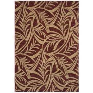   Leaf Cranberry 43800 7 9 X 10 10 Area Rug