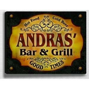  Andrass Bar & Grill 14 x 11 Collectible Stretched 