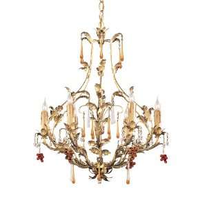  Crystorama Lighting 4606 GL Ritz 6 Light Chandeliers in 