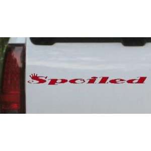  Red 16in X 1.8in    Spoiled Car Window Wall Laptop Decal 