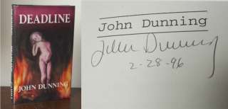 SIGNED John Dunning DEADLINE 1/1 HC Mint COPY RARE  