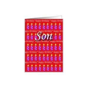  Son Lit Candle Birthday Card Card Toys & Games