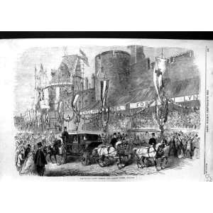 1863 ROYAL CARRIAGE PASSING CURFEW TOWER WINDSOR 