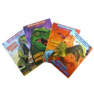  Dinosaur 4pc Coloring & Activity Books   Dinosaur Coloring 