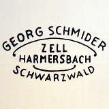 GERMAN MAJOLICA PLATE Georg Schmider Zell 1907   1928  