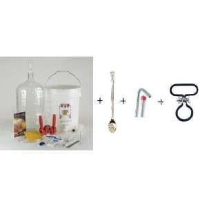  Beer Equipment Kit (K6p) Premium with 6 Gallon Glass Carboy, Carboy 