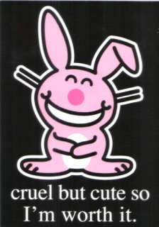 Its Happy Bunny Cruel But Cute Art Postcard MINT NEW  