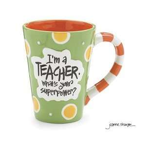  Teacher 12oz Coffee Mug/Cup with Im A Teacher.Whats Your 
