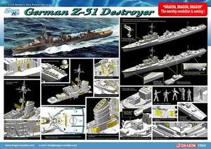 Dragon 1/350 1054 German Z 31 Destroyer  