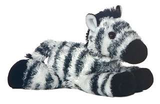 Zany Zebra Mini Flopsie 8 by Aurora 092943312890  