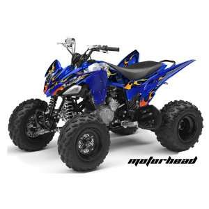 AMR Racing Yamaha Raptor 250 ATV Quad Graphic Kit   Motorhead Blue