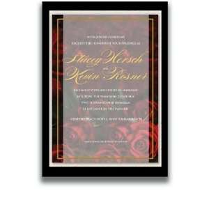   Rectangular Wedding Invitations   Love Rose So Deeply