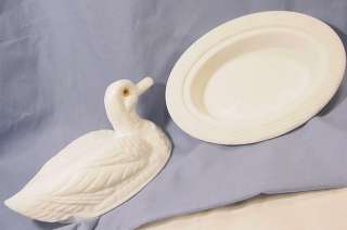 Westmoreland Milk Glass Duck Covered Animal Dish  