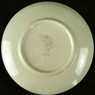RED WING SALAD PLATES (3) MID CENTURY #2104 HAND PAINTED MADE in the 