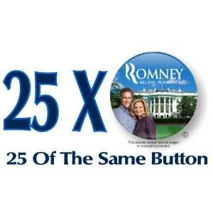 25 Mitt Romney Republican Tea Party President 2012 3 Political Button 