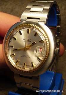 1960´s VINTAGE BULLA AUTOMATIC WATCH MEN´S CALEND cal.ETA 2783 NEW 