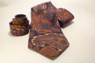 CLAUDIO ROSSI TIE, superb blue paisley   WOOL,SILK & CASHMERE   MADE 