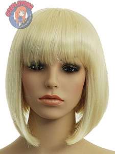 12 inch Kanekalon Series Blonde A Line Bob Short Cosplay DNA Wigs 